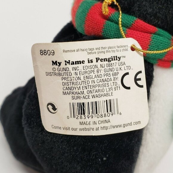 Gund 7" Pengilly Penguin Winter Christmas Holiday Scarf  Plush - Picture 5 of 6
